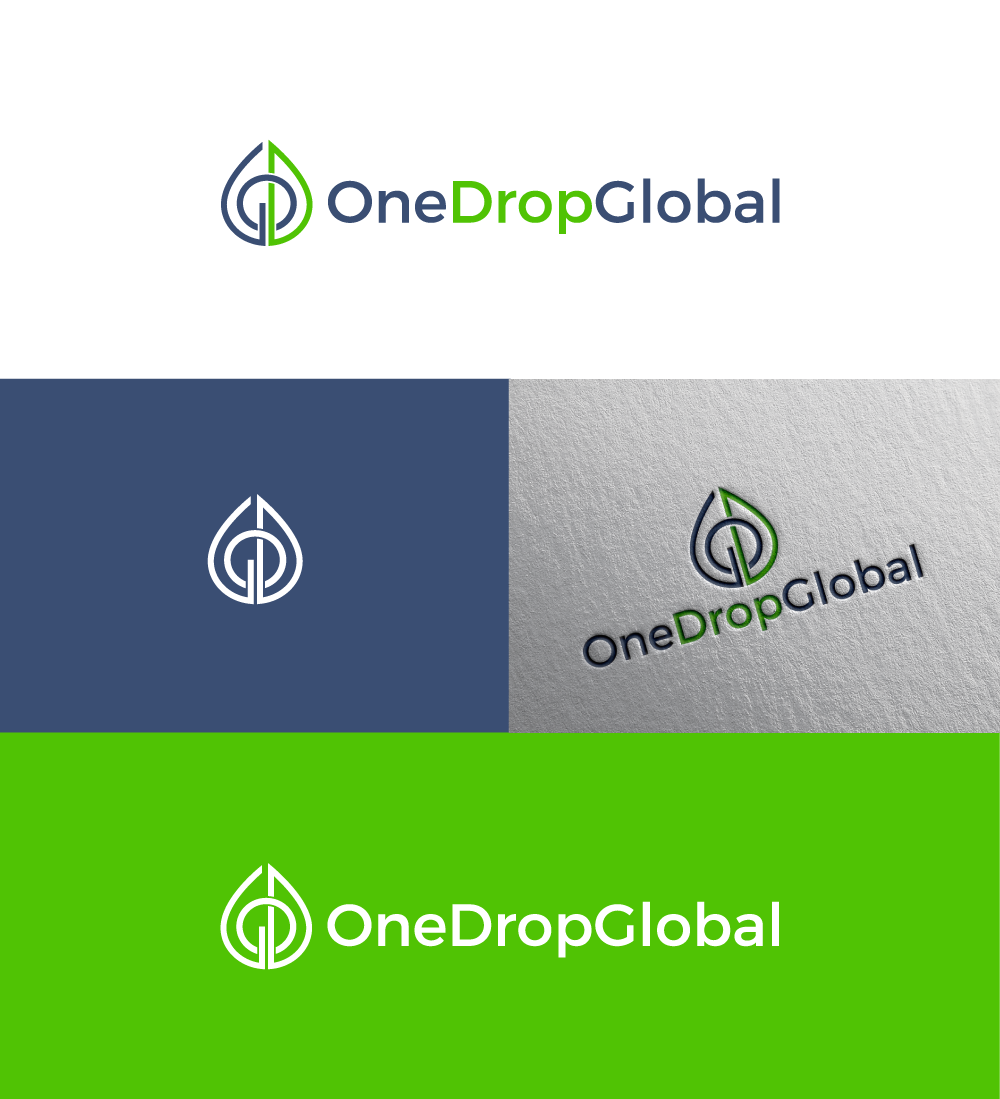 Logo Design by Cre@8ive.Colors for One Drop Global | Design #27479323