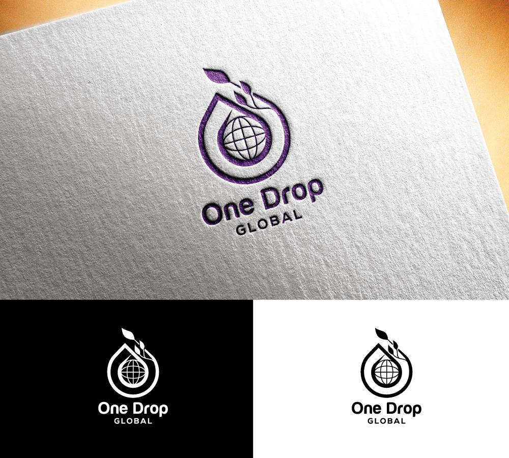 Logo Design by step forward 2 for One Drop Global | Design #27477615