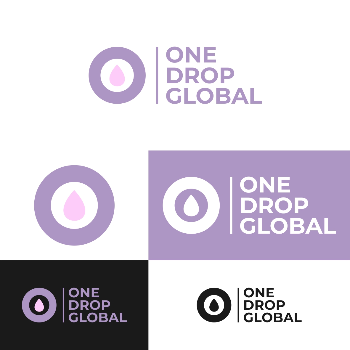 Diseño de Logo por aidea19 para One Drop Global | Diseño #27523878