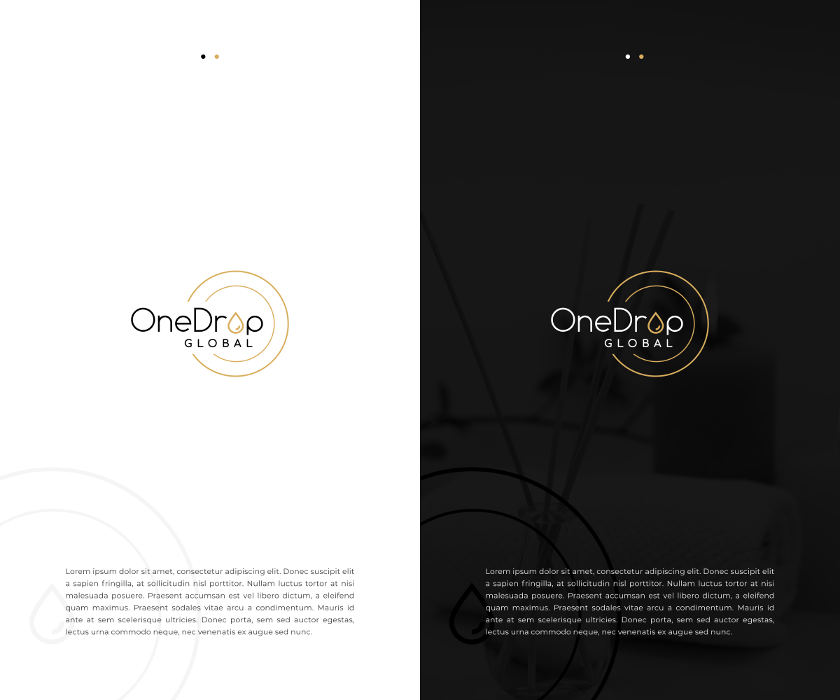 Logo Design by MishaDsign for One Drop Global | Design #27480628