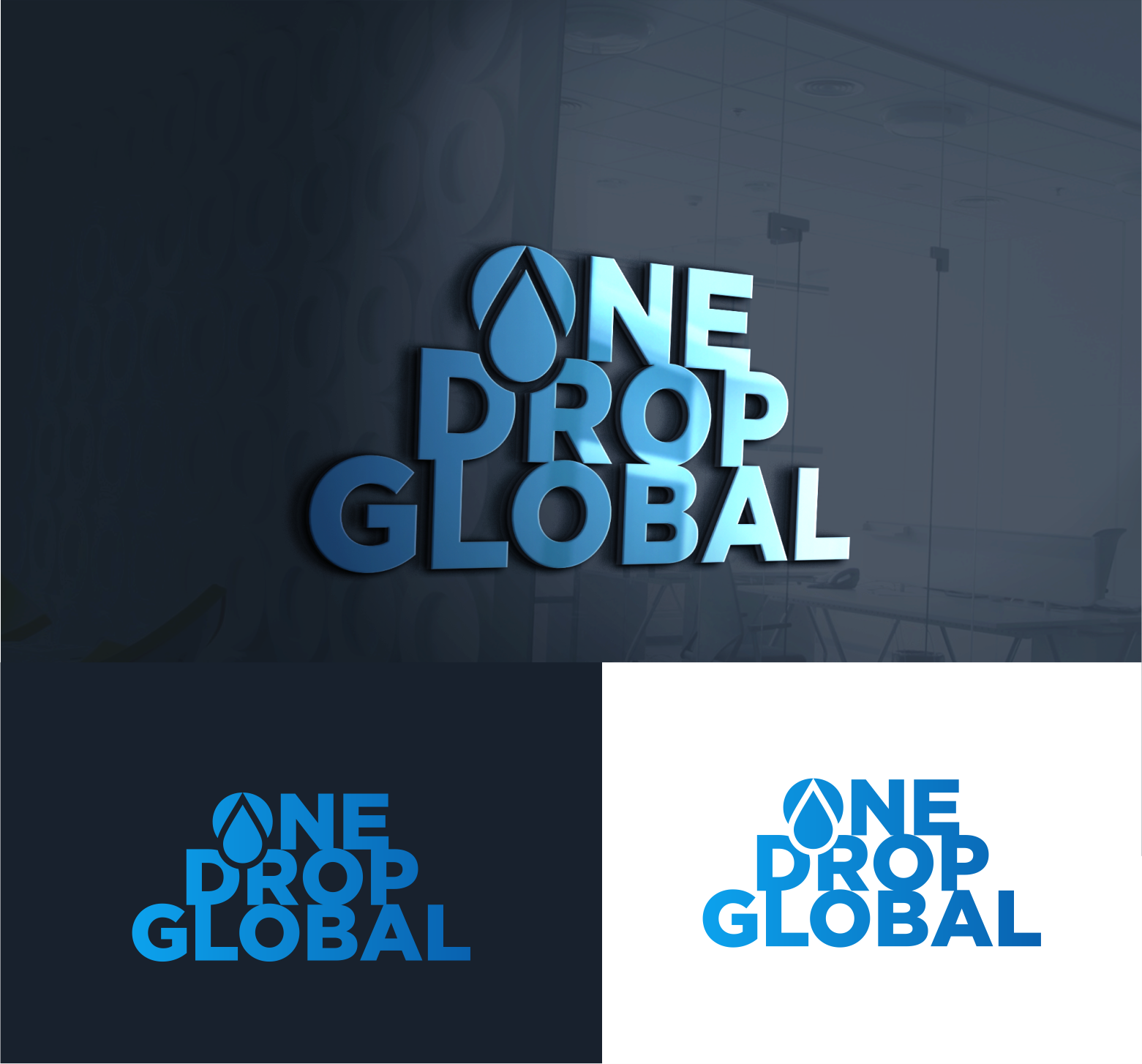 Logo Design by Ad1Fa26 for One Drop Global | Design #27527571