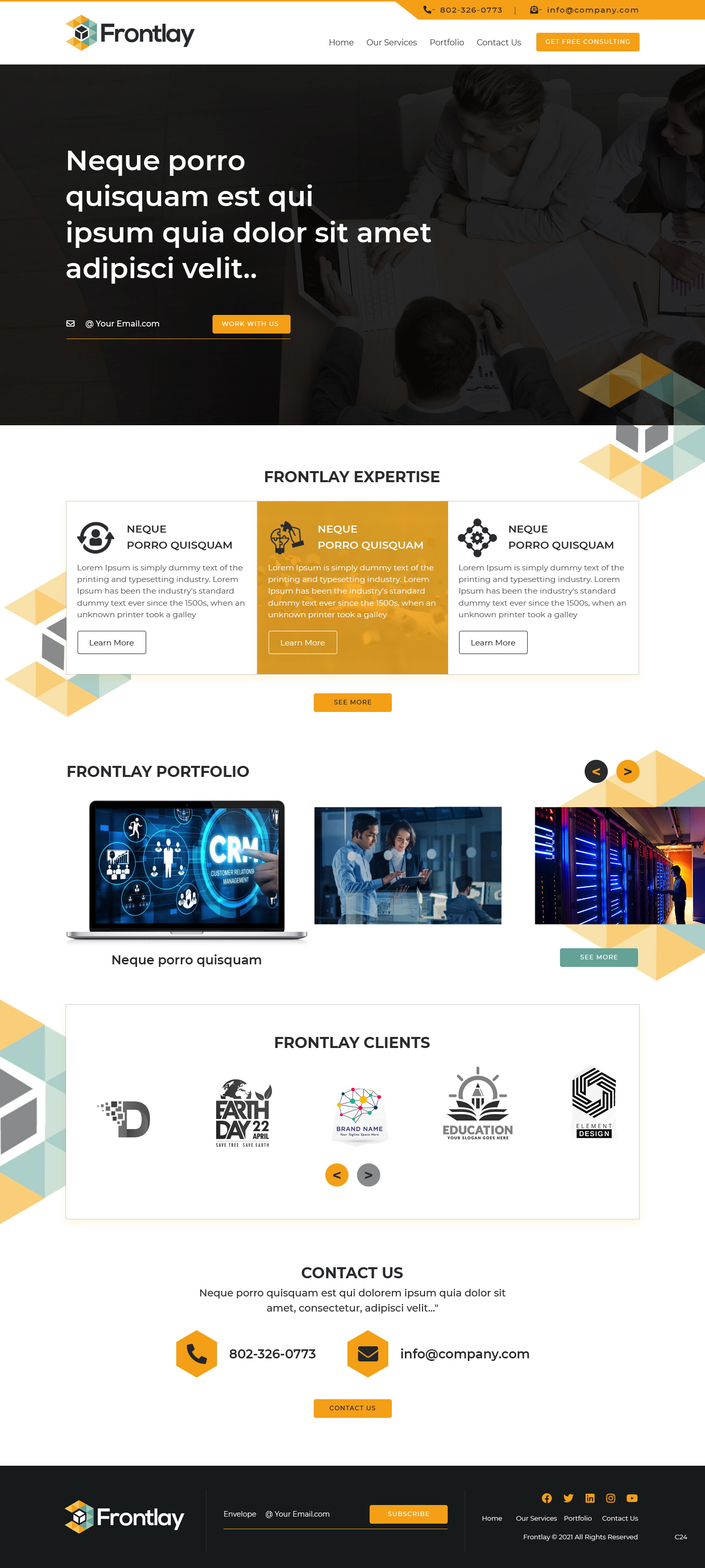 Web Design by pb for Frontlay Bartosz Bialas | Design #27468457