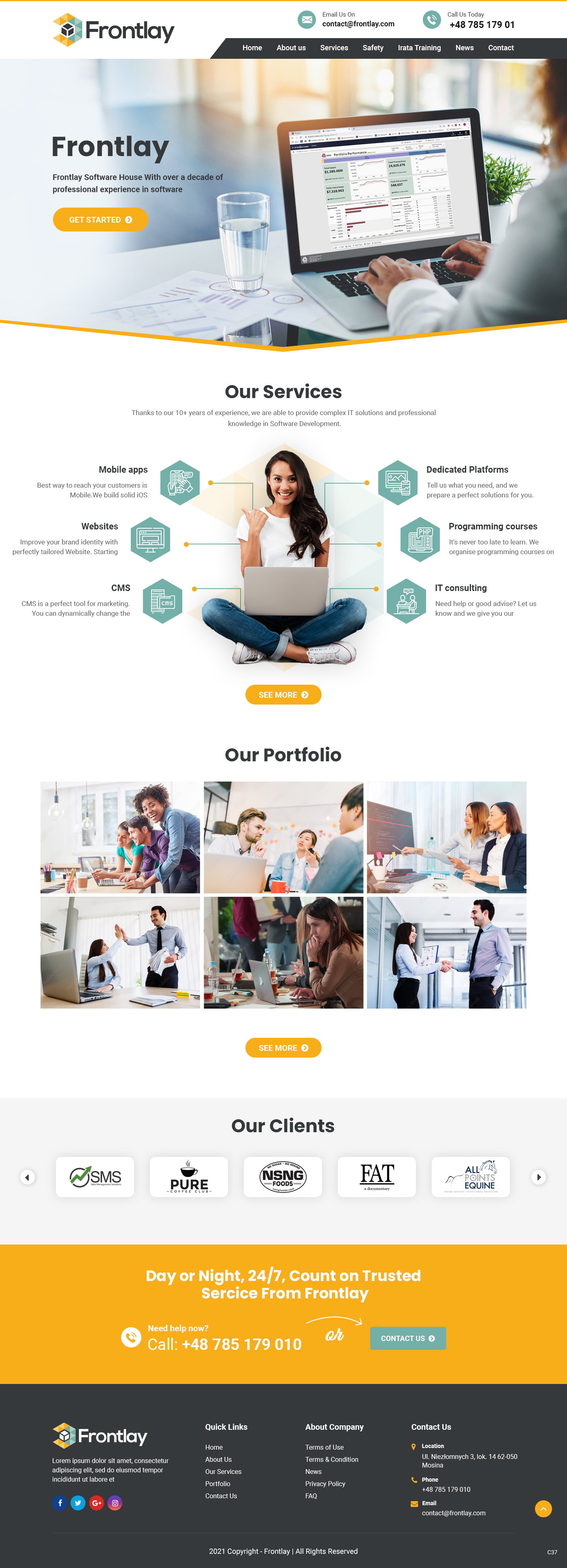 Web Design by pb for Frontlay Bartosz Bialas | Design #27468458