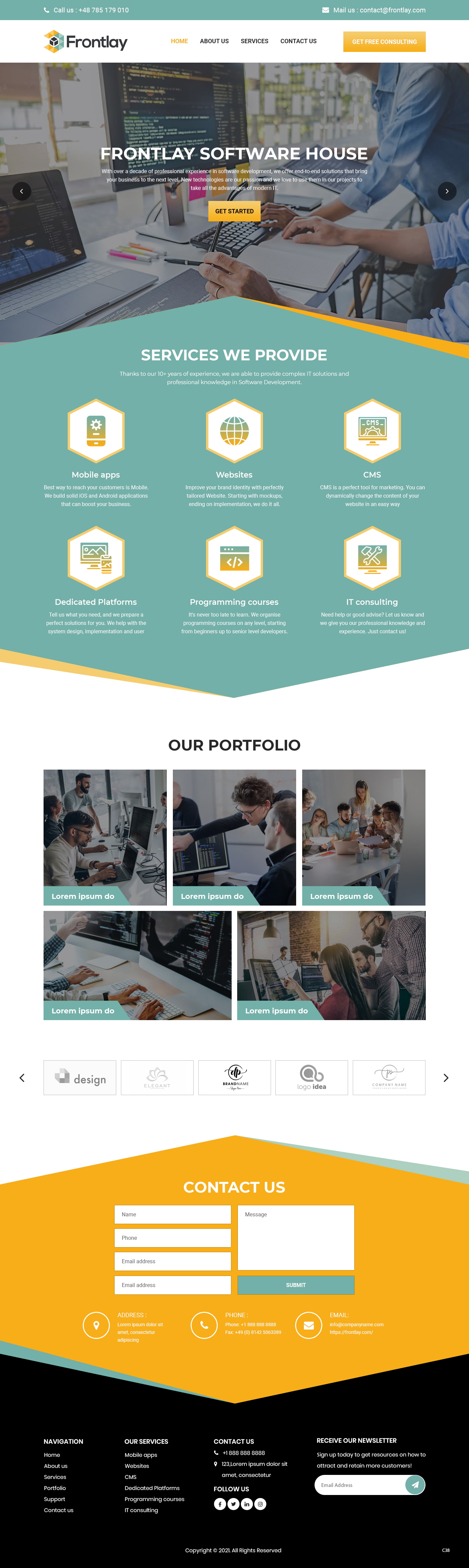 Web Design by pb for Frontlay Bartosz Bialas | Design #27468460