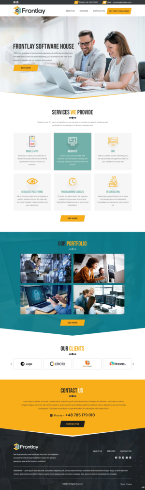 Web Design by pb for Frontlay Bartosz Bialas | Design: #27468464