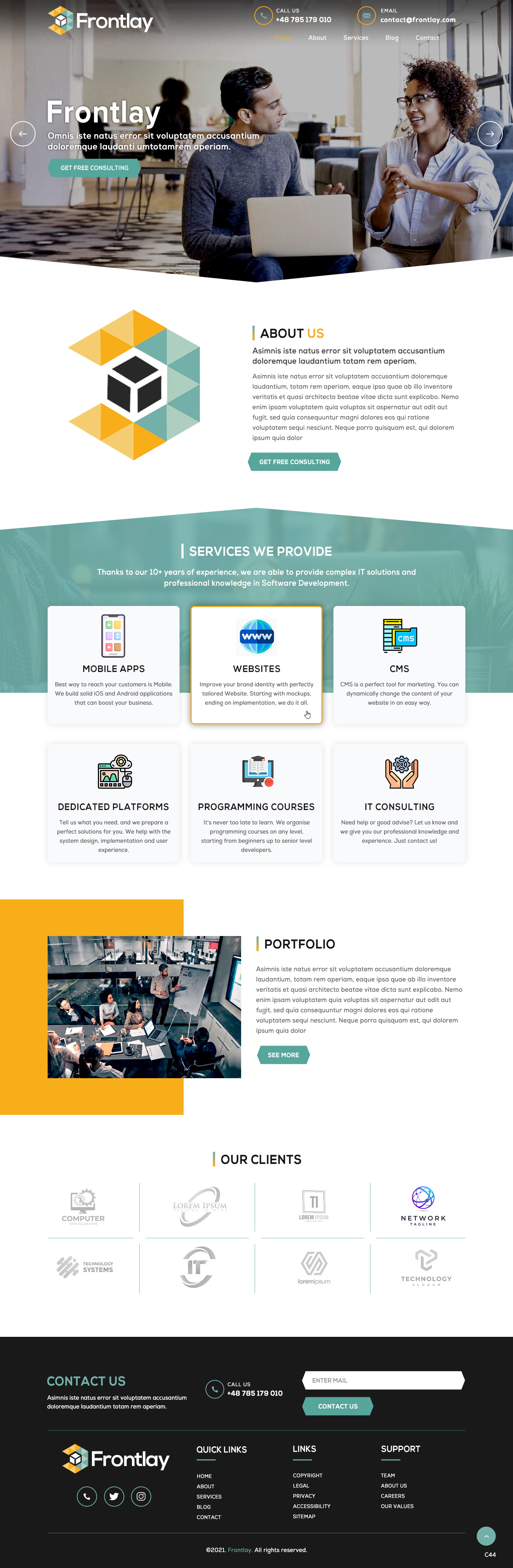 Web Design by pb for Frontlay Bartosz Bialas | Design #27468465