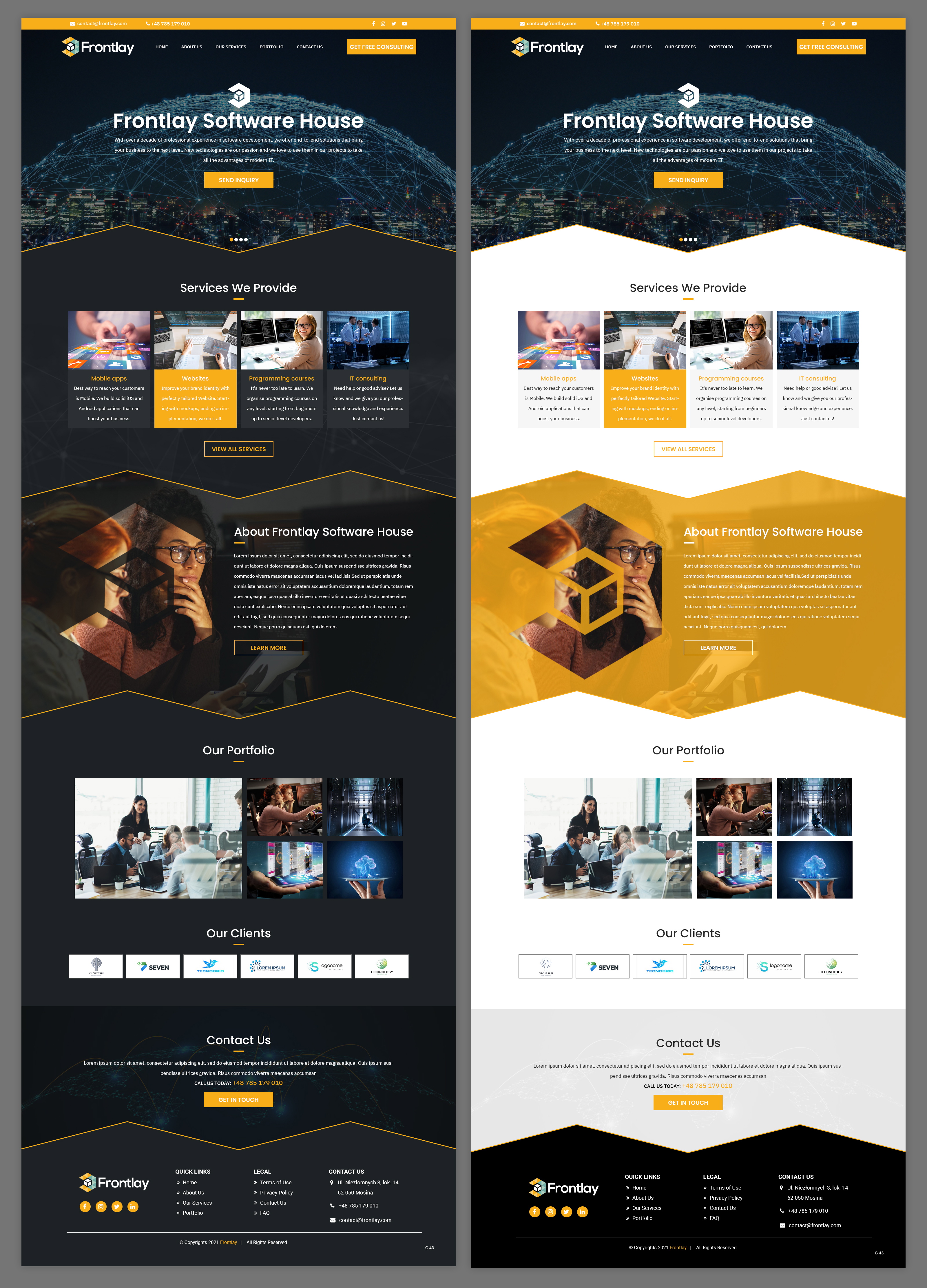 Web Design by pb for Frontlay Bartosz Bialas | Design #27468466