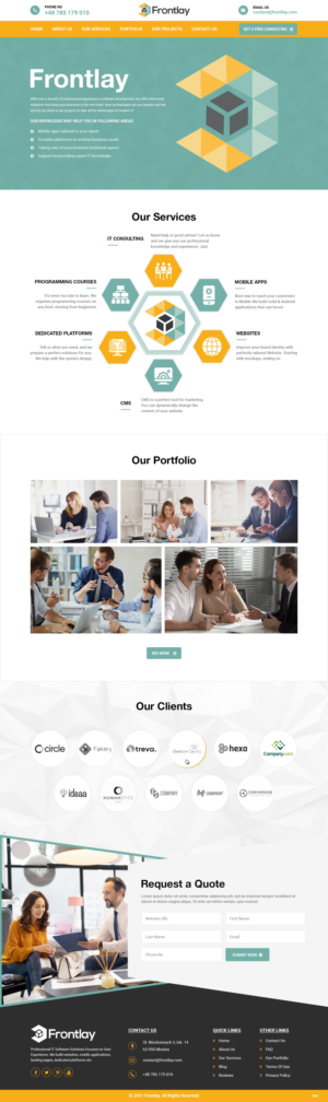 Web Design by pb for Frontlay Bartosz Bialas | Design: #27468467