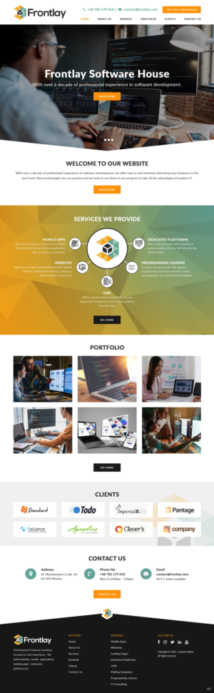 Web Design by pb for Frontlay Bartosz Bialas | Design: #27468469