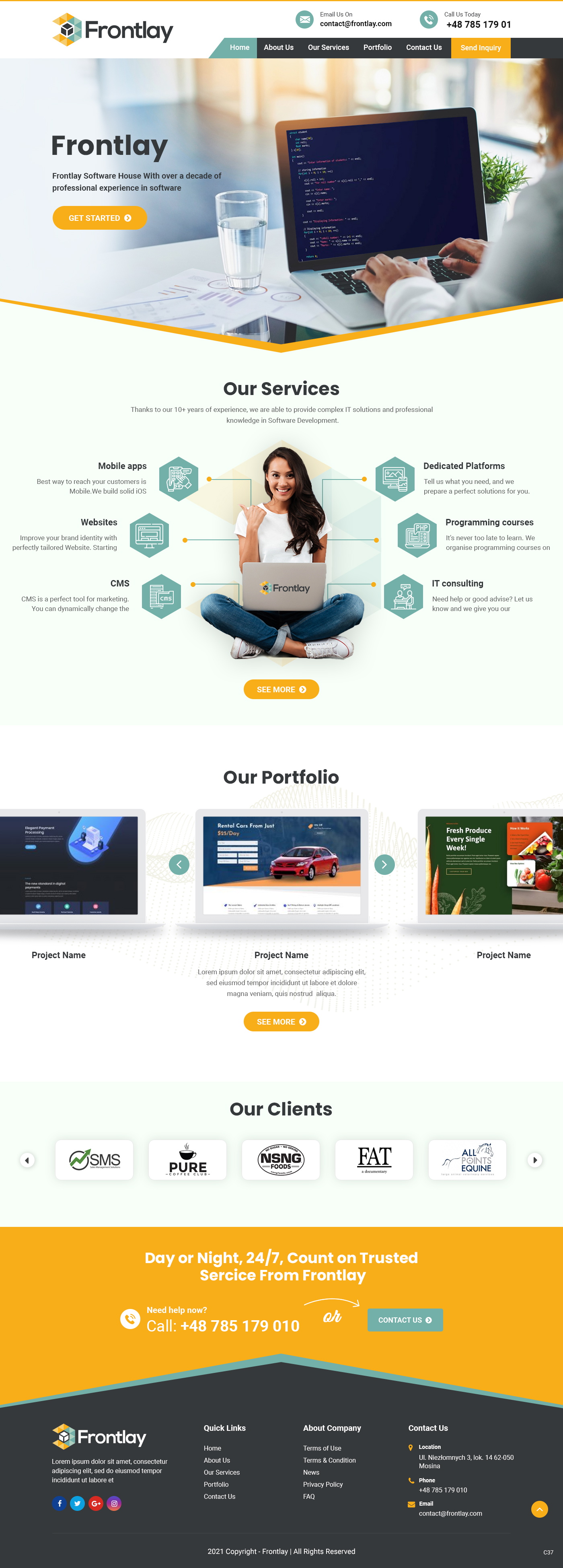 Web Design by pb for Frontlay Bartosz Bialas | Design #27492697
