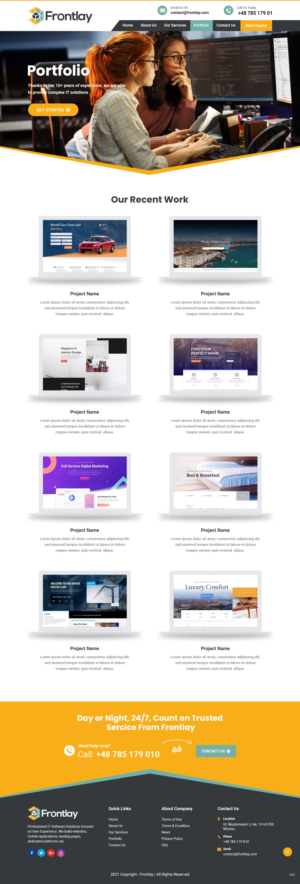 Web Design by pb for Frontlay Bartosz Bialas | Design: #27492698