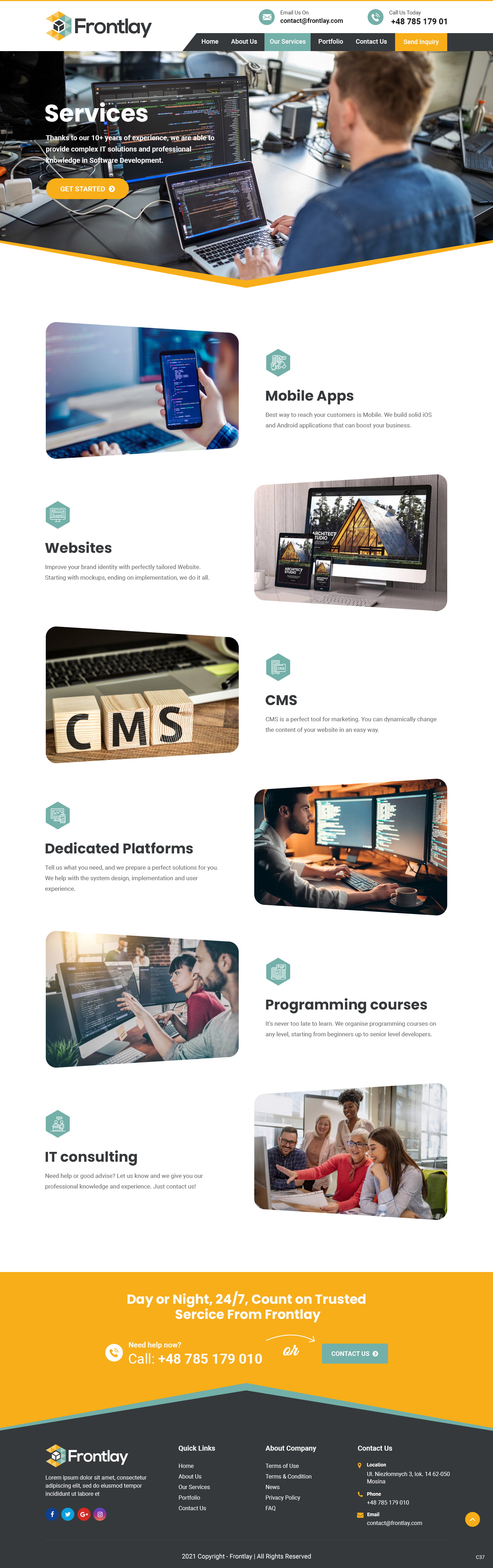 Web Design by pb for Frontlay Bartosz Bialas | Design #27492699