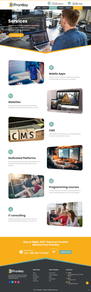 Web Design by pb for Frontlay Bartosz Bialas | Design: #27492699