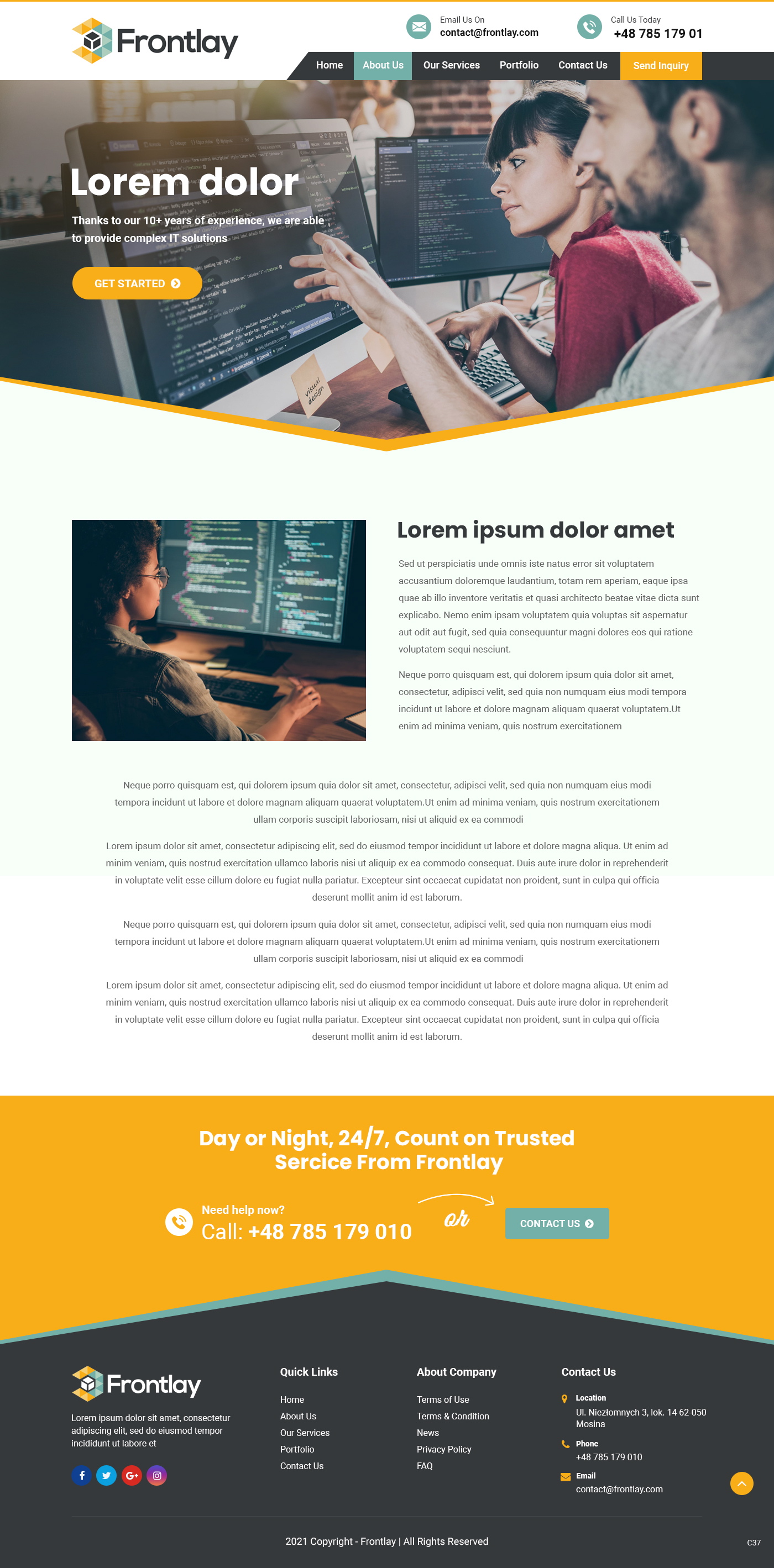 Web Design by pb for Frontlay Bartosz Bialas | Design #27502465