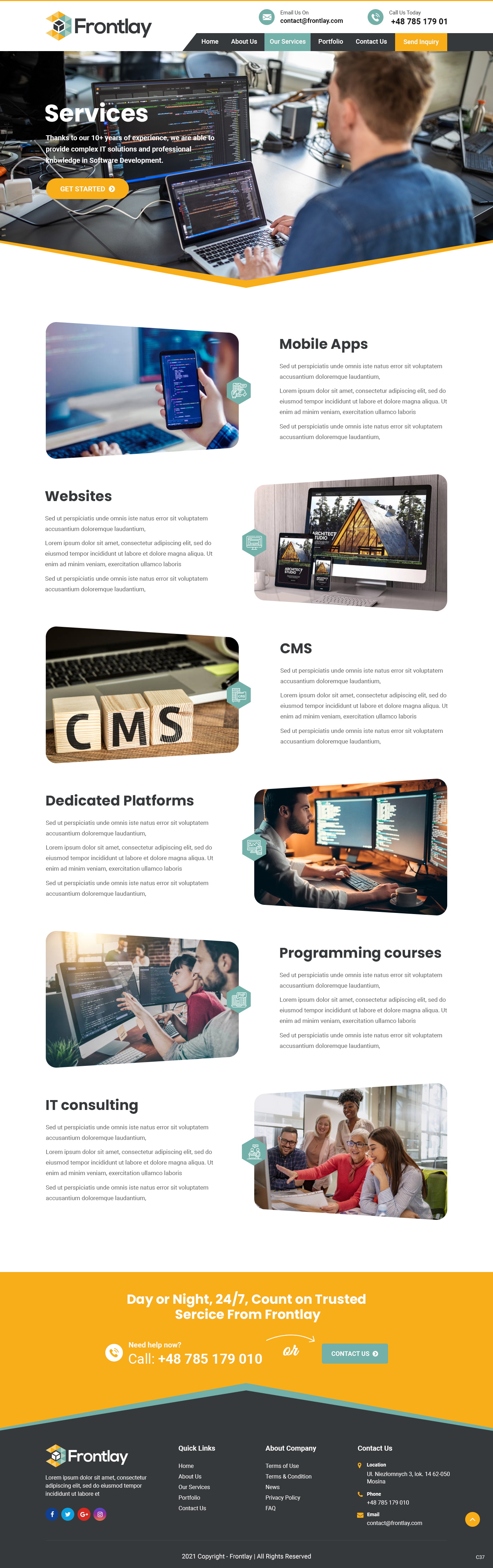 Web Design by pb for Frontlay Bartosz Bialas | Design #27502466
