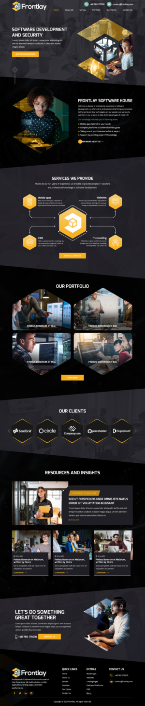 Web Design by Titan Eagle for Frontlay Bartosz Bialas | Design: #27465962