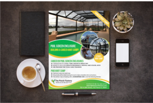 Pool Screen Enclosure Building a Career  Boot Camp! | Diseño de Flyer por alex989