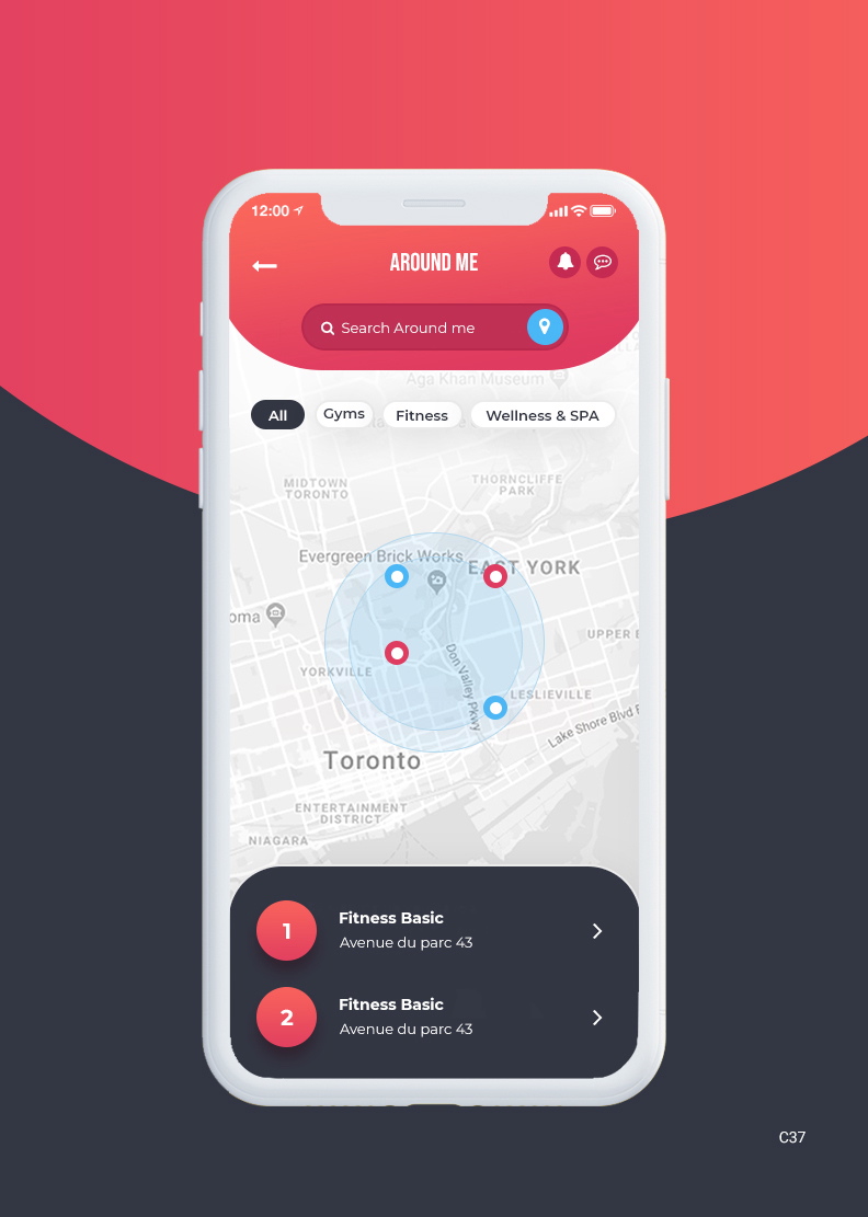 App Design by pb for Passion Fitness | Design #27474092
