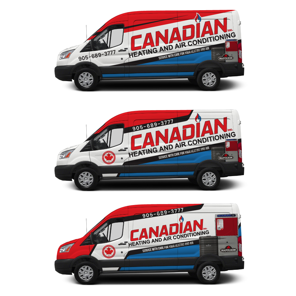 Diseño de Rotulación de Vehículo por Yoga Tri para Canadian heating and air conditioning | Diseño #27467038
