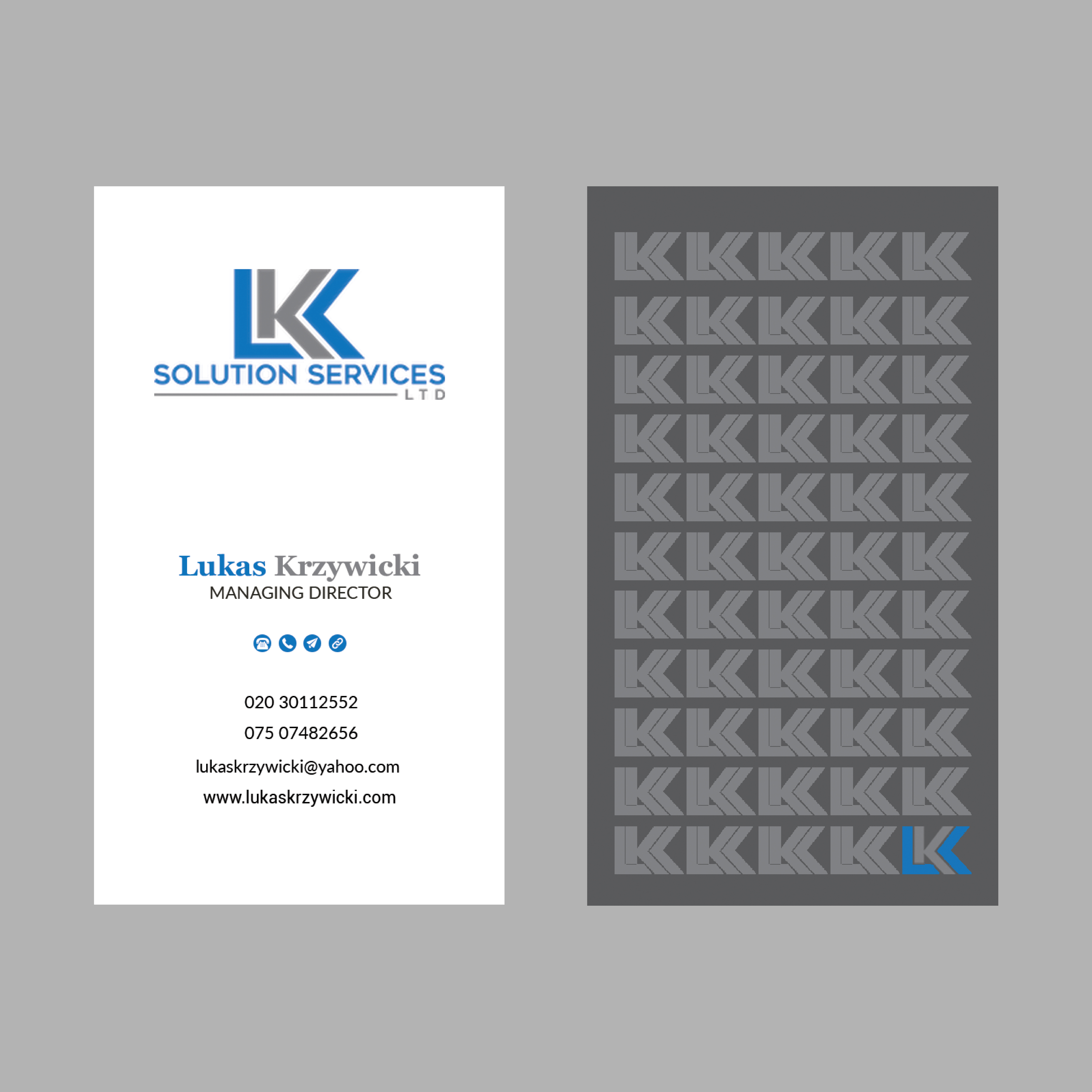 Business Card Design by shan zida for LKK SOLUTION SERVICES LTD | Design #27478442