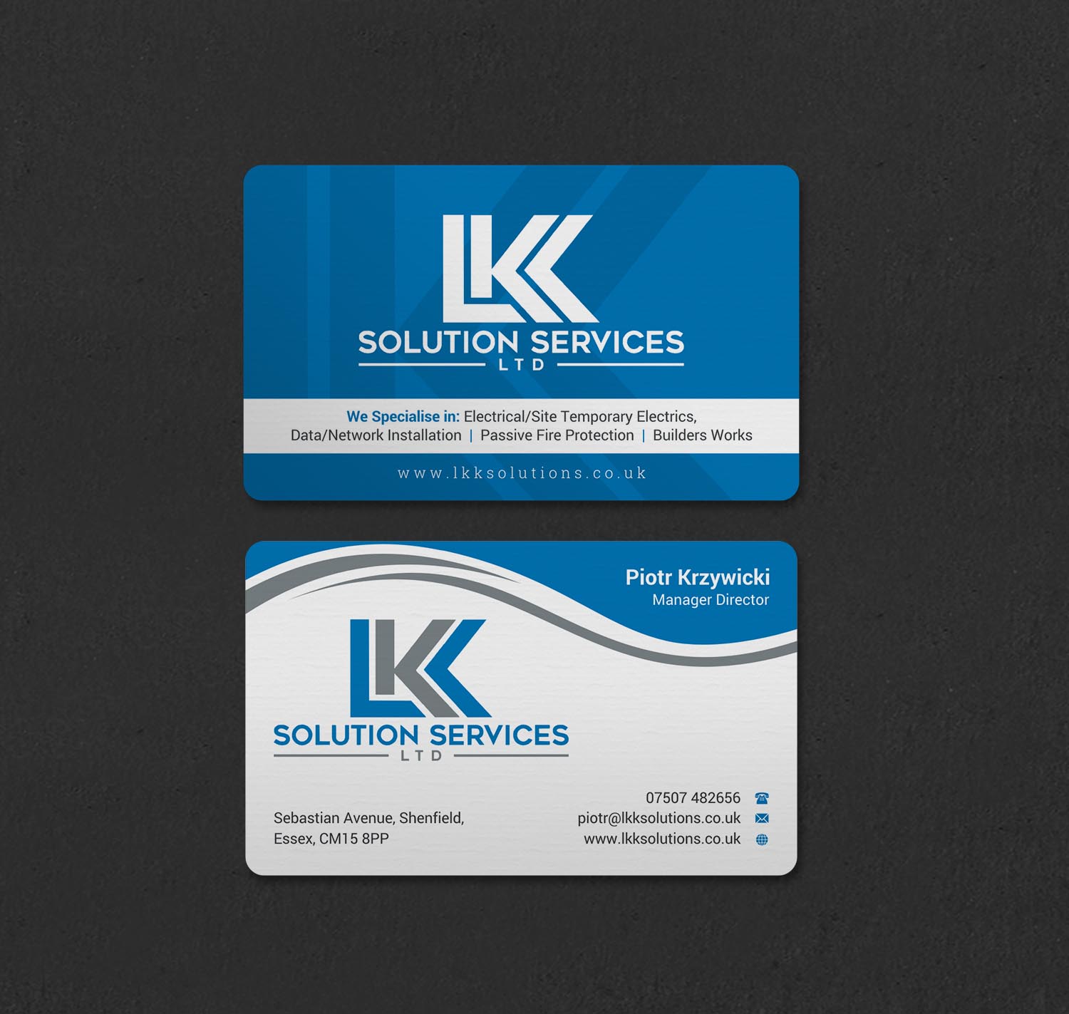 Business Card Design by INDIAN_Ashok for LKK SOLUTION SERVICES LTD | Design #27466265