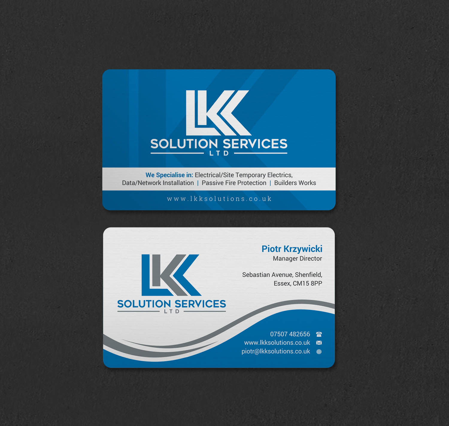 Business Card Design by INDIAN_Ashok for LKK SOLUTION SERVICES LTD | Design #27466266