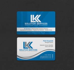 Business Card Design by INDIAN_Ashok for LKK SOLUTION SERVICES LTD | Design: #27466266