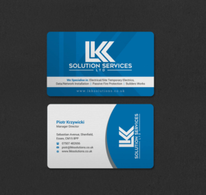 Business Card Design by INDIAN_Ashok for LKK SOLUTION SERVICES LTD | Design: #27466270