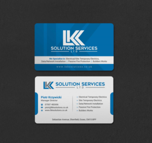Business Card Design by INDIAN_Ashok for LKK SOLUTION SERVICES LTD | Design: #27466271