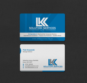 Business Card Design by INDIAN_Ashok for LKK SOLUTION SERVICES LTD | Design: #27466272