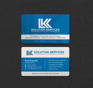 Business Card Design by INDIAN_Ashok for LKK SOLUTION SERVICES LTD | Design: #27466273
