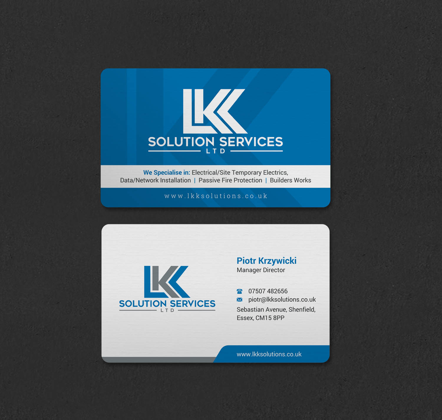 Business Card Design by INDIAN_Ashok for LKK SOLUTION SERVICES LTD | Design #27466274