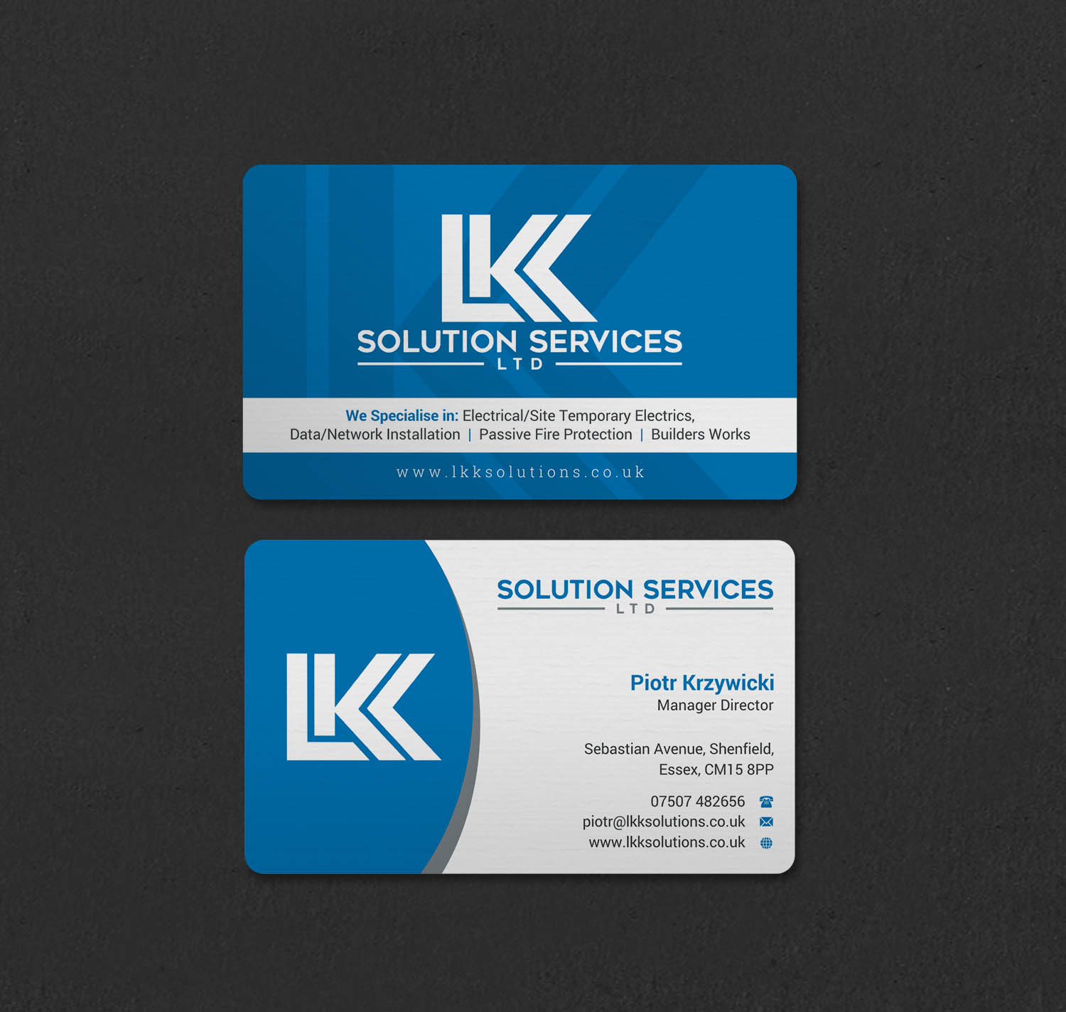 Business Card Design by INDIAN_Ashok for LKK SOLUTION SERVICES LTD | Design #27466276