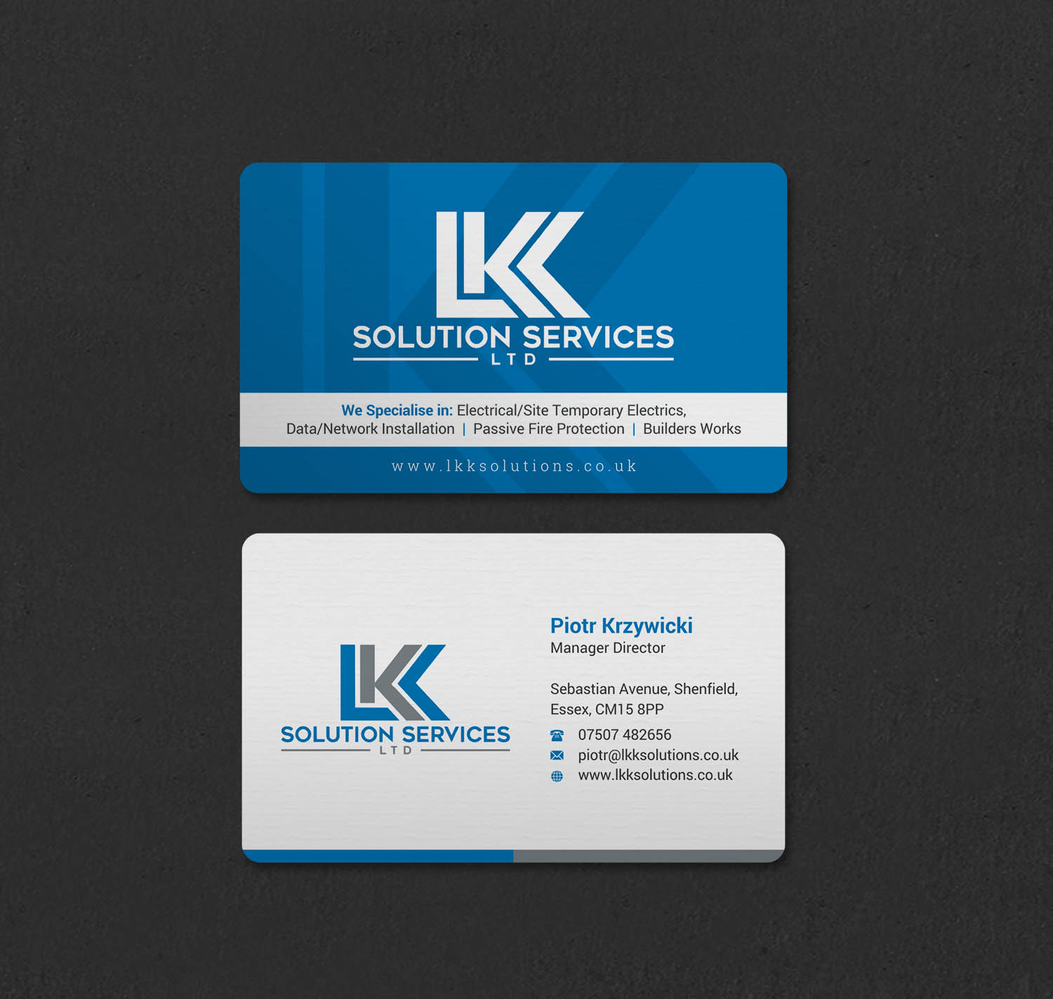 Business Card Design by INDIAN_Ashok for LKK SOLUTION SERVICES LTD | Design #27466277