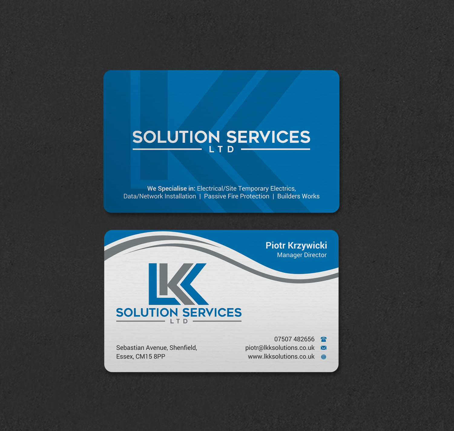 Business Card Design by INDIAN_Ashok for LKK SOLUTION SERVICES LTD | Design #27466278