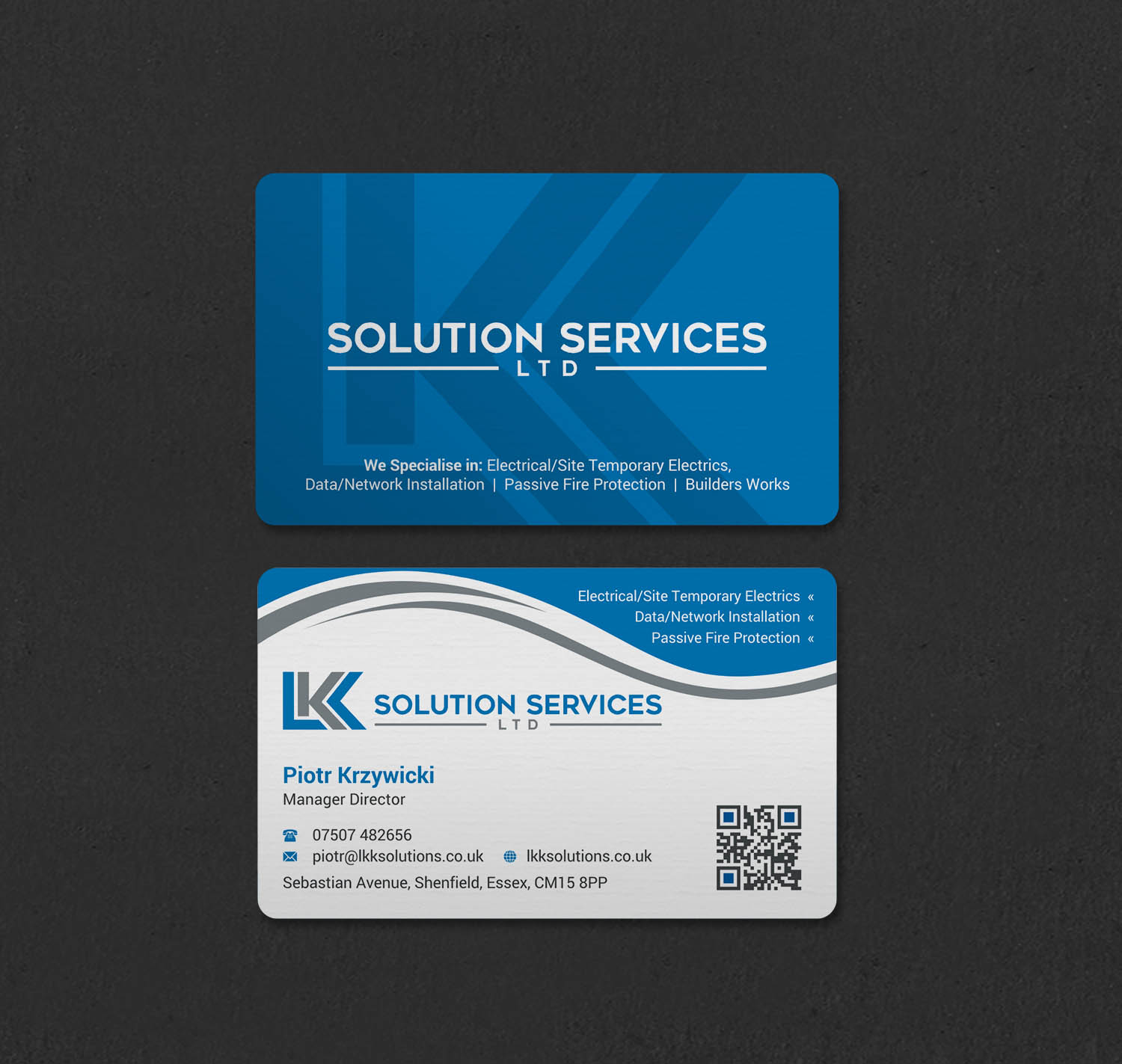 Business Card Design by INDIAN_Ashok for LKK SOLUTION SERVICES LTD | Design #27466290