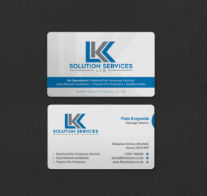 Business Card Design by INDIAN_Ashok for LKK SOLUTION SERVICES LTD | Design: #27466291