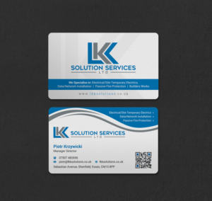 Business Card Design by INDIAN_Ashok for LKK SOLUTION SERVICES LTD | Design: #27466292