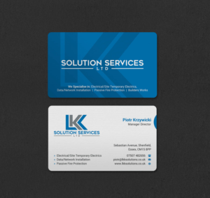 Business Card Design by INDIAN_Ashok for LKK SOLUTION SERVICES LTD | Design: #27466298