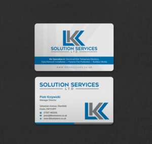 Business Card Design by INDIAN_Ashok for LKK SOLUTION SERVICES LTD | Design: #27466300