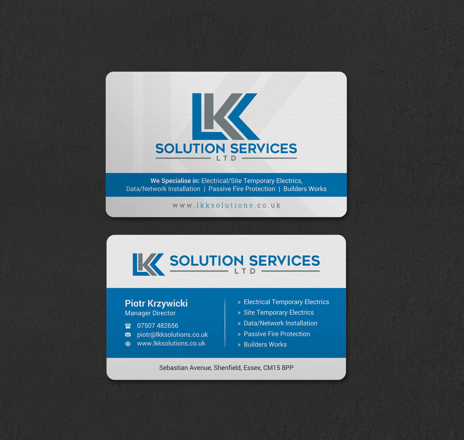 Business Card Design by INDIAN_Ashok for LKK SOLUTION SERVICES LTD | Design #27466301