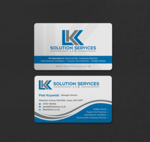 Business Card Design by INDIAN_Ashok for LKK SOLUTION SERVICES LTD | Design: #27466302
