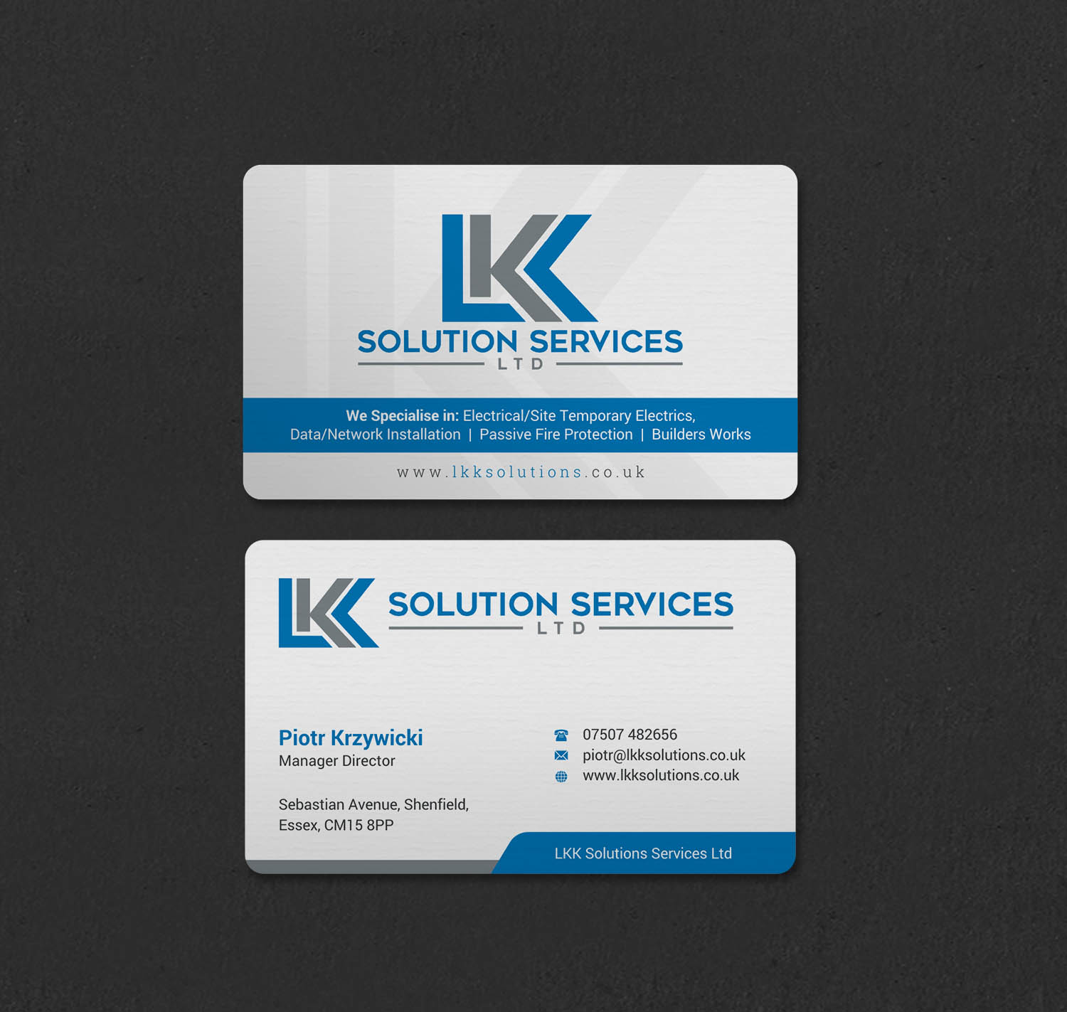Business Card Design by INDIAN_Ashok for LKK SOLUTION SERVICES LTD | Design #27466304