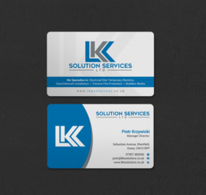 Business Card Design by INDIAN_Ashok for LKK SOLUTION SERVICES LTD | Design: #27466305