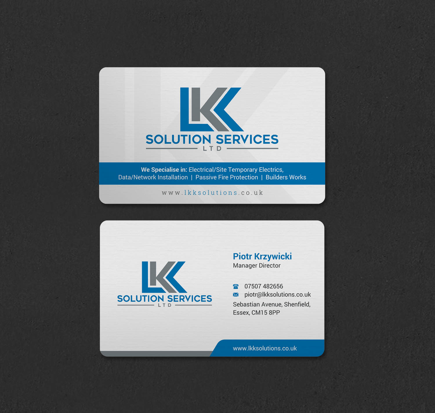 Business Card Design by INDIAN_Ashok for LKK SOLUTION SERVICES LTD | Design #27466307
