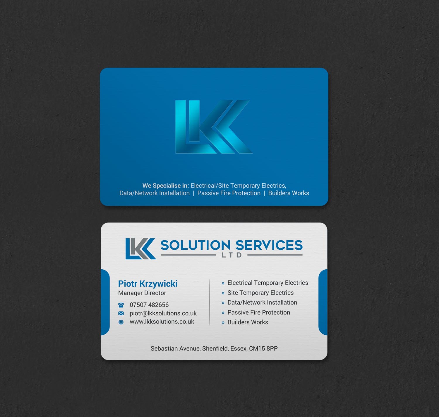 Business Card Design by INDIAN_Ashok for LKK SOLUTION SERVICES LTD | Design #27466379