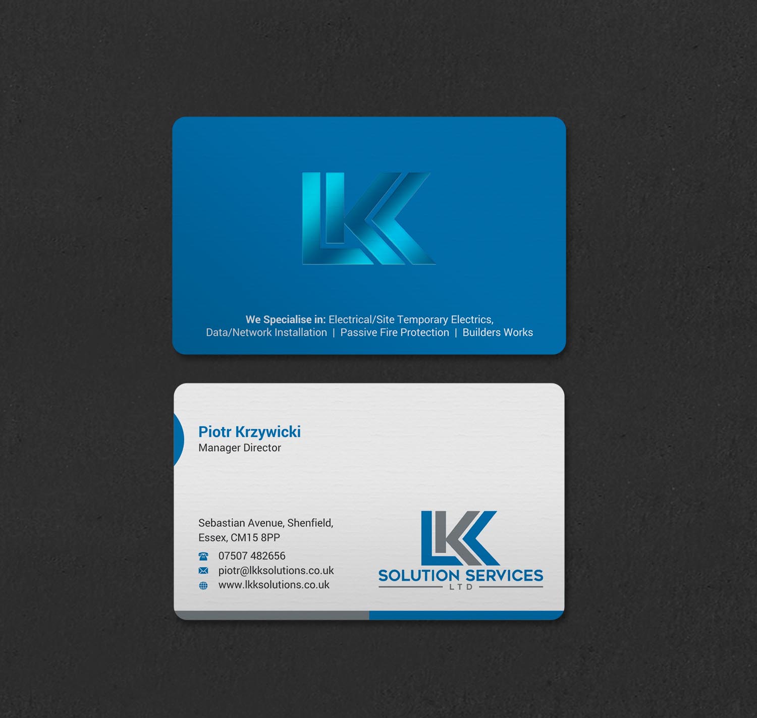 Business Card Design by INDIAN_Ashok for LKK SOLUTION SERVICES LTD | Design #27466380