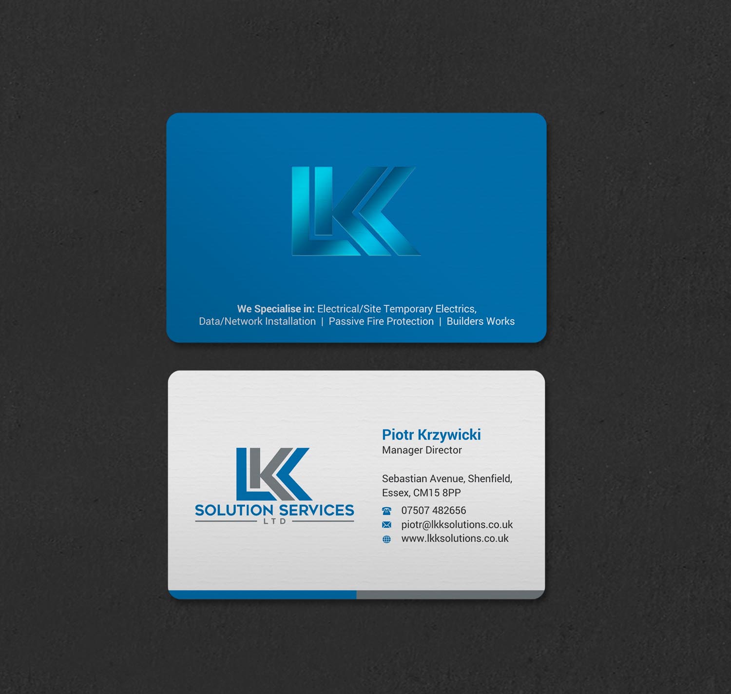 Business Card Design by INDIAN_Ashok for LKK SOLUTION SERVICES LTD | Design #27466383