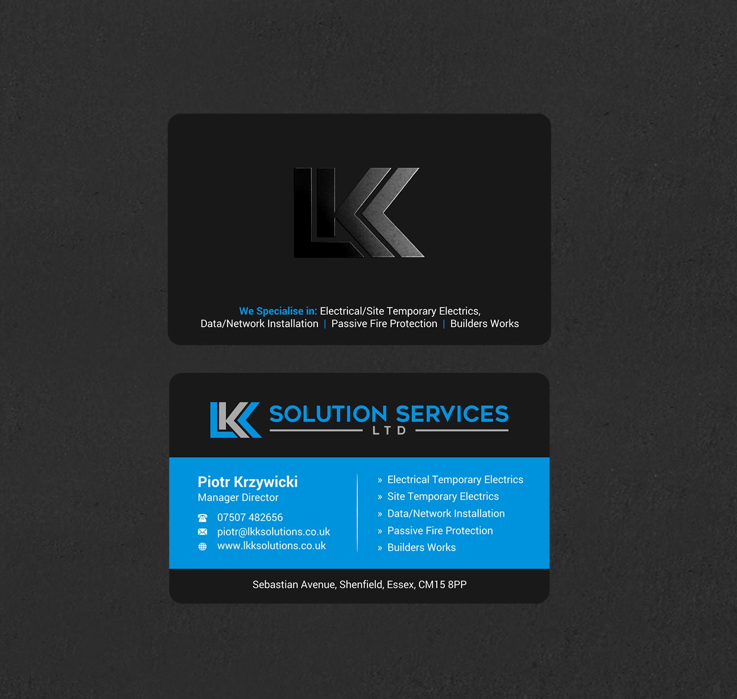 Business Card Design by INDIAN_Ashok for LKK SOLUTION SERVICES LTD | Design #27466384