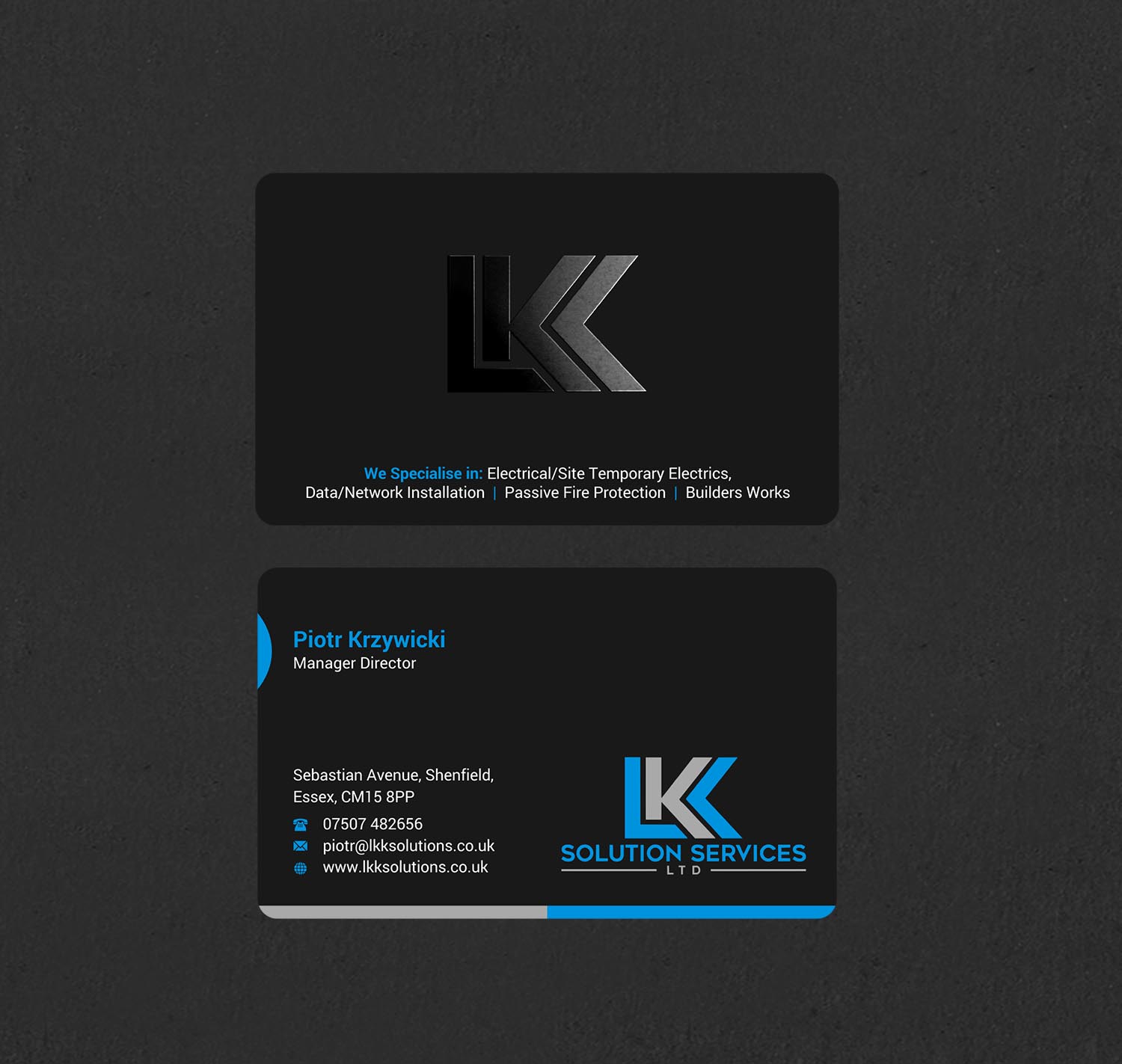 Business Card Design by INDIAN_Ashok for LKK SOLUTION SERVICES LTD | Design #27466385